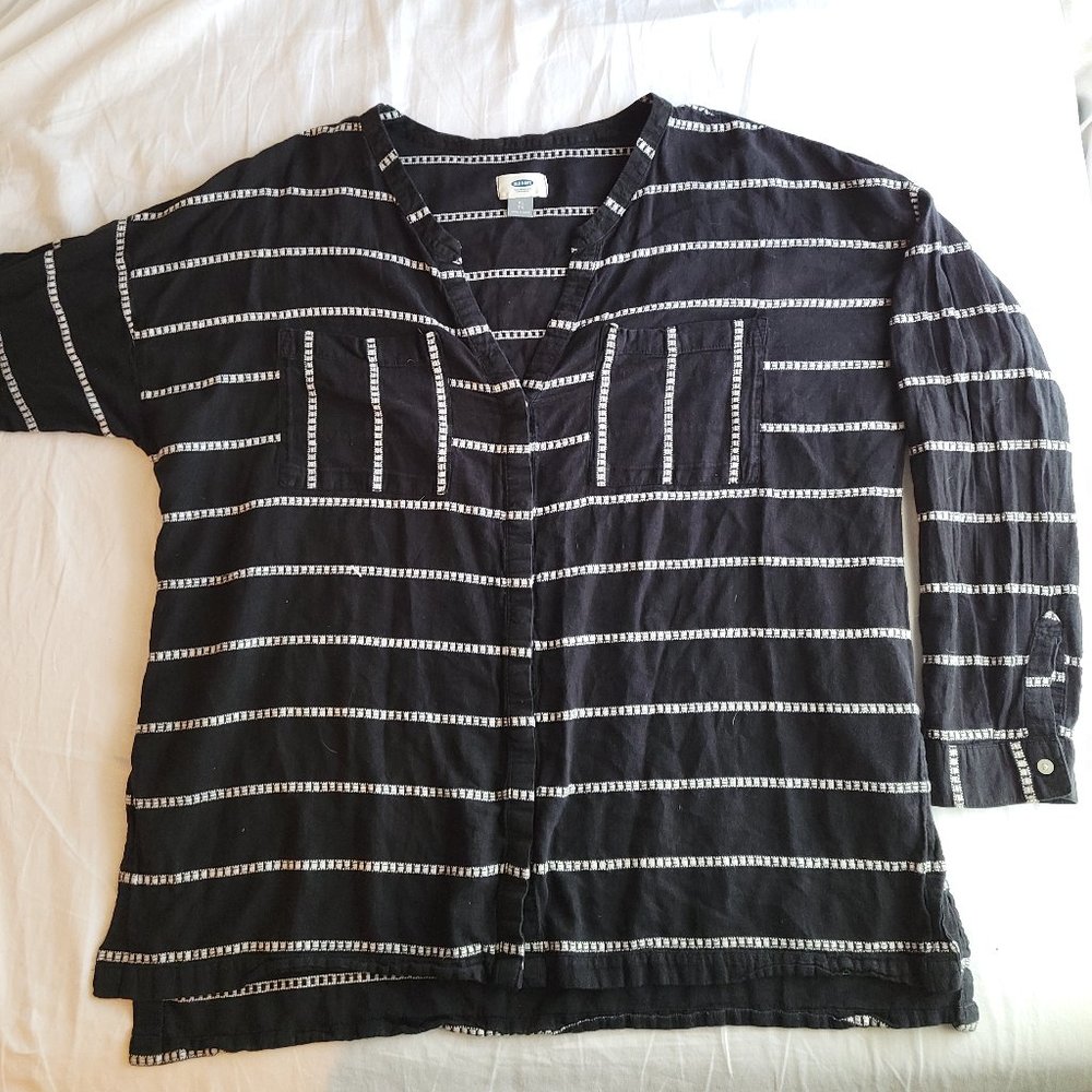 collar less button up